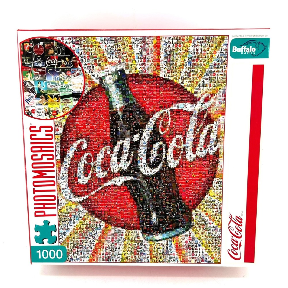 Coca-Cola Photomosaics 1000 Piece Jigsaw Puzzle Buffalo Games Robert Silvers Art